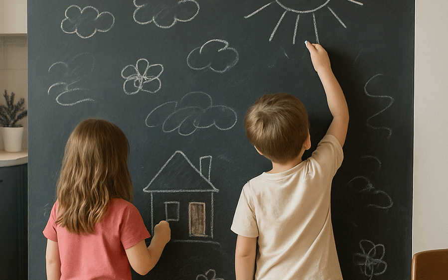 Pittura lavagna: idee creative e istruzioni per realizzarla su pareti e mobili